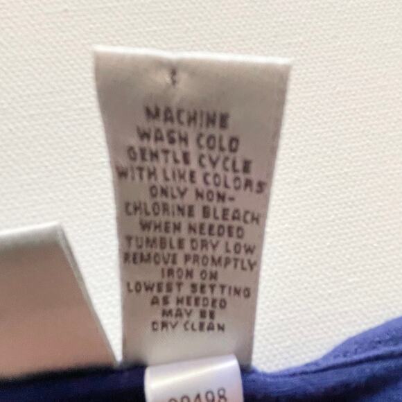 Chico's Size 3 Blue Tank Top with Satin Detail - Picture 5 of 6